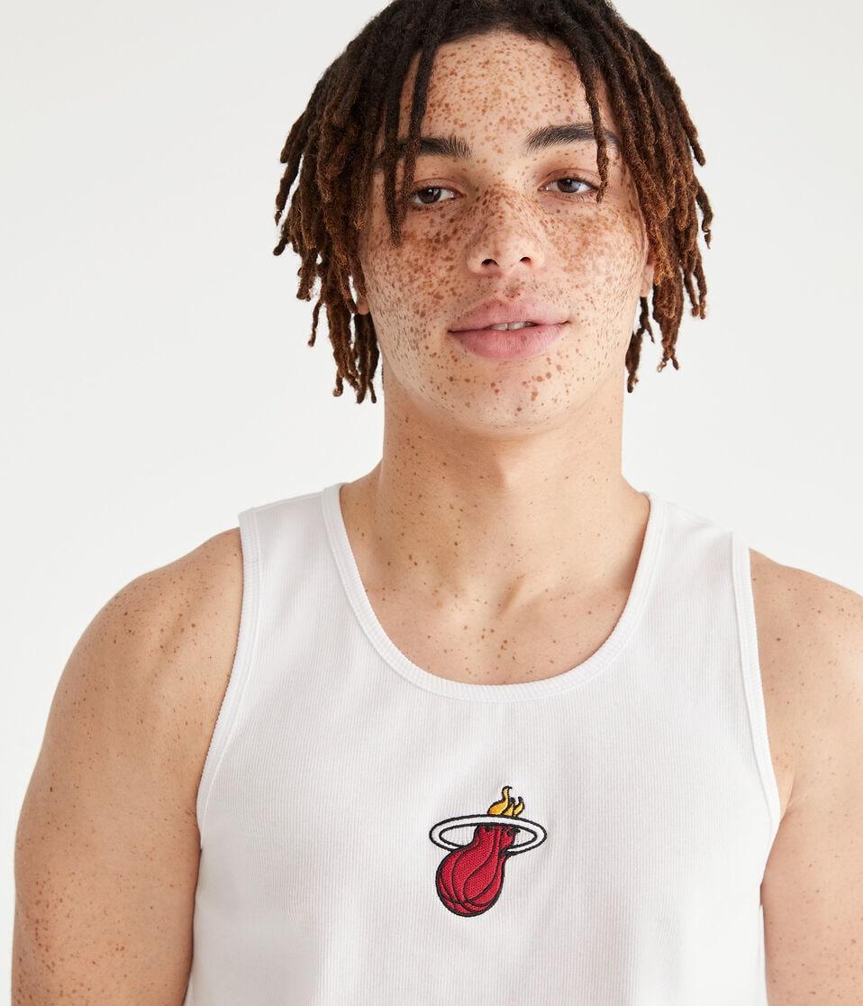 Aéropostale Miami Heat Ribbed Tank White