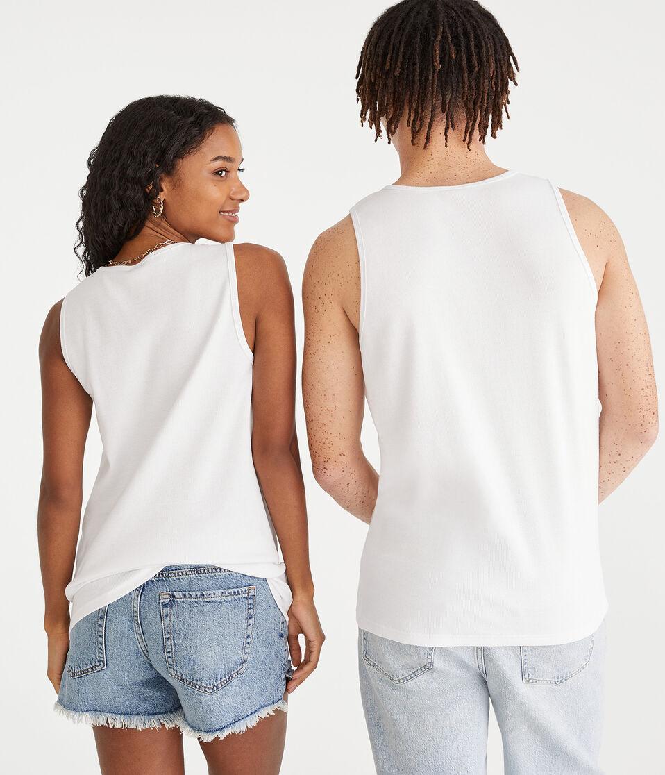 Aéropostale Miami Heat Ribbed Tank White