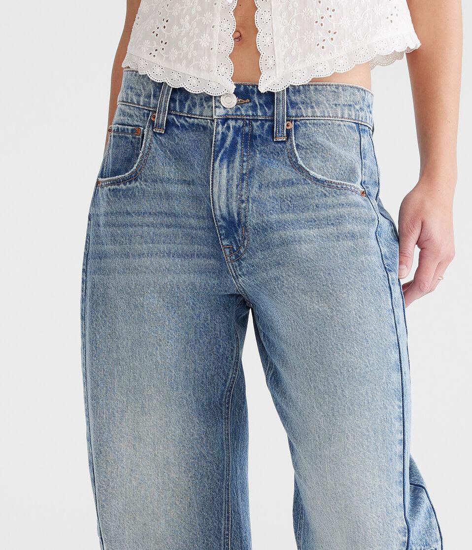 Aéropostale Mid-Rise Barrel Leg Jean Medium Wash