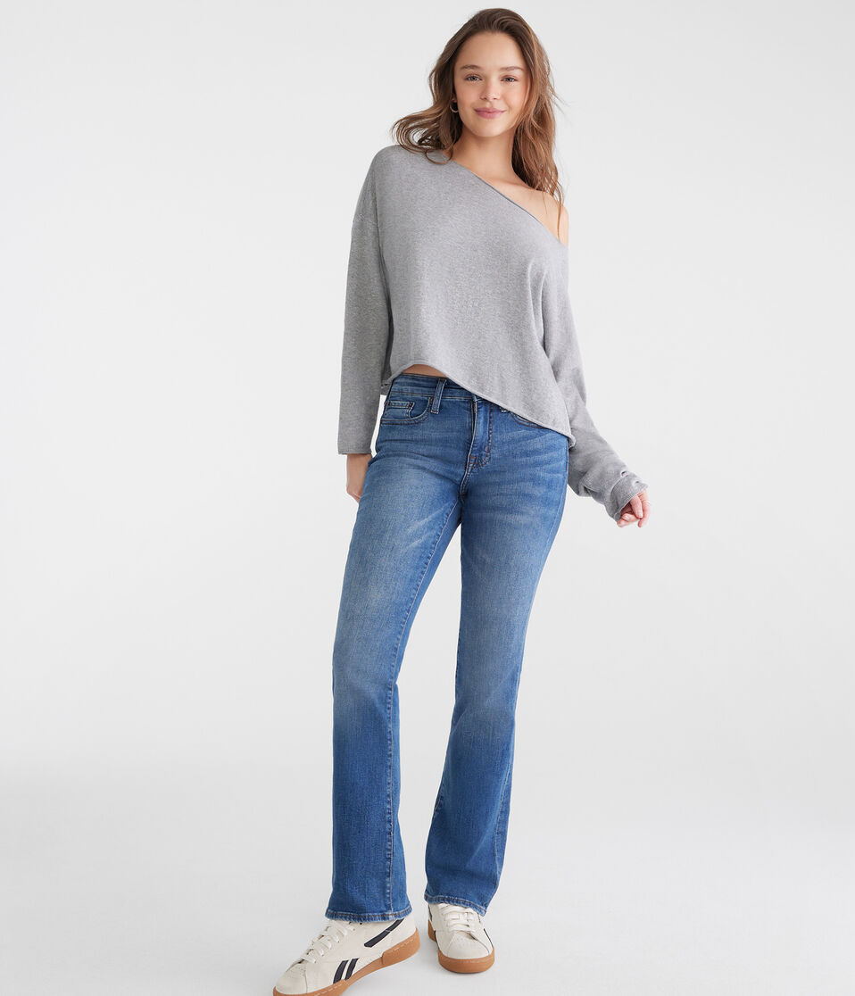 Aéropostale Mid-Rise Bootcut Jean Medium Wash