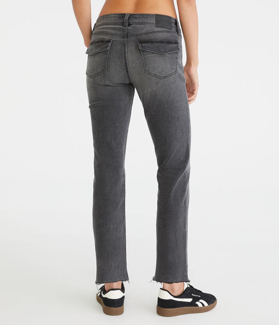 Aéropostale Mid-Rise Kick Flare Jean Grey Wash