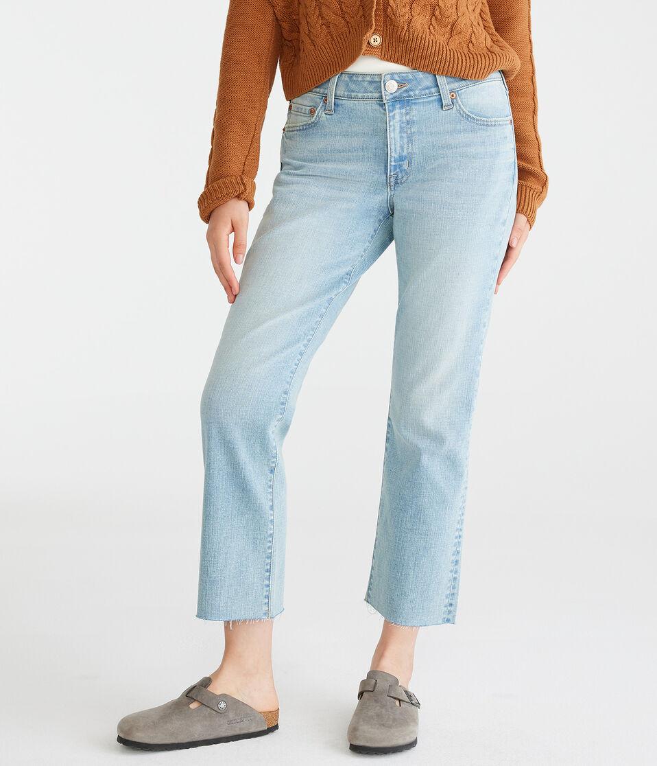aéropostale Mid-Rise Kick Flare Jean light wash