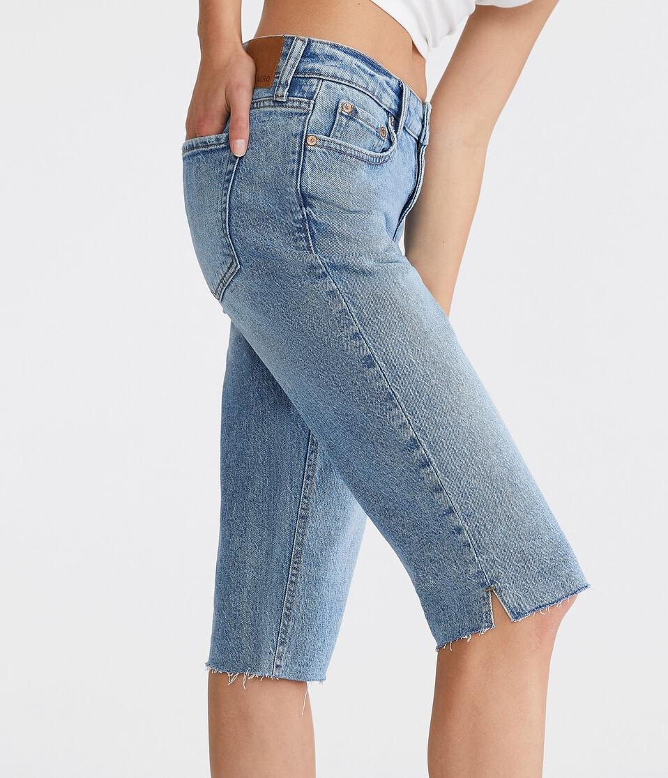 Aéropostale Mid-Rise Pedal Pusher Jean Medium Wash
