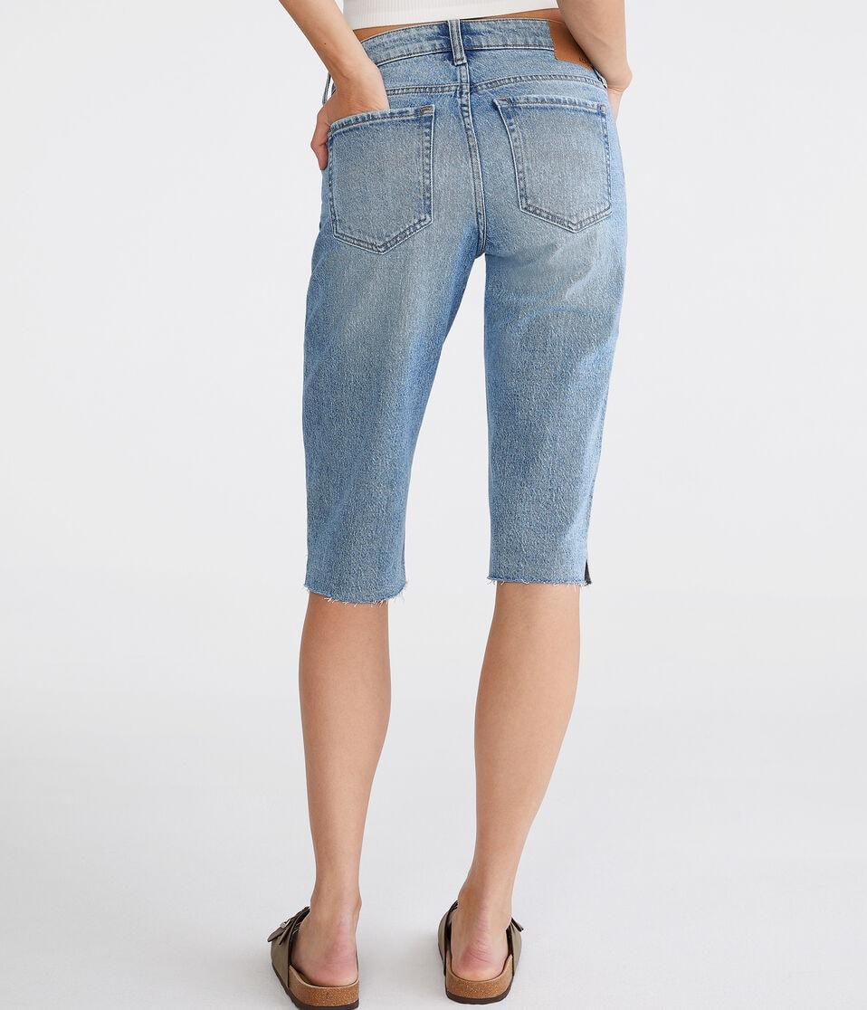 Aéropostale Mid-Rise Pedal Pusher Jean Medium Wash