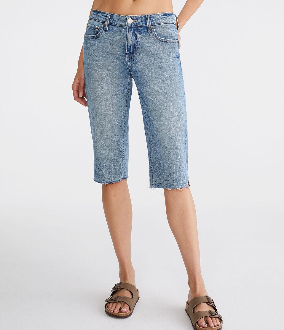 aéropostale Mid-Rise Pedal Pusher Jean medium wash