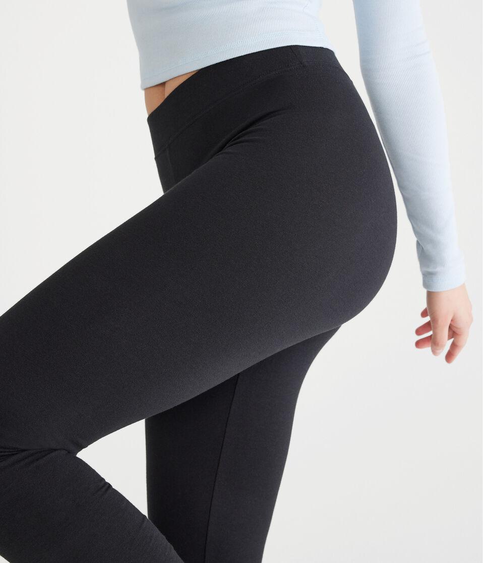 Aéropostale Mid-Rise Perfect Leggings Black Fox
