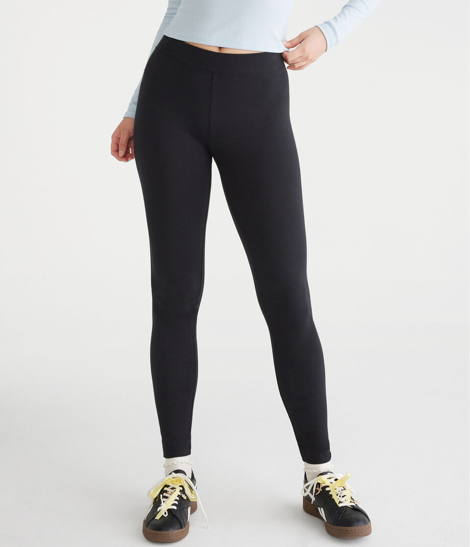 aéropostale Mid-Rise Perfect Leggings black fox