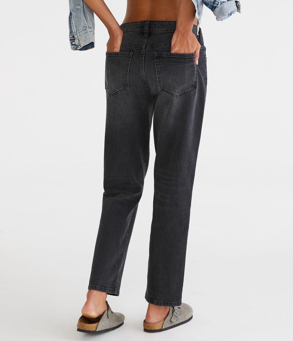 Aéropostale Mid-Rise Straight Ankle Jean Grey Wash