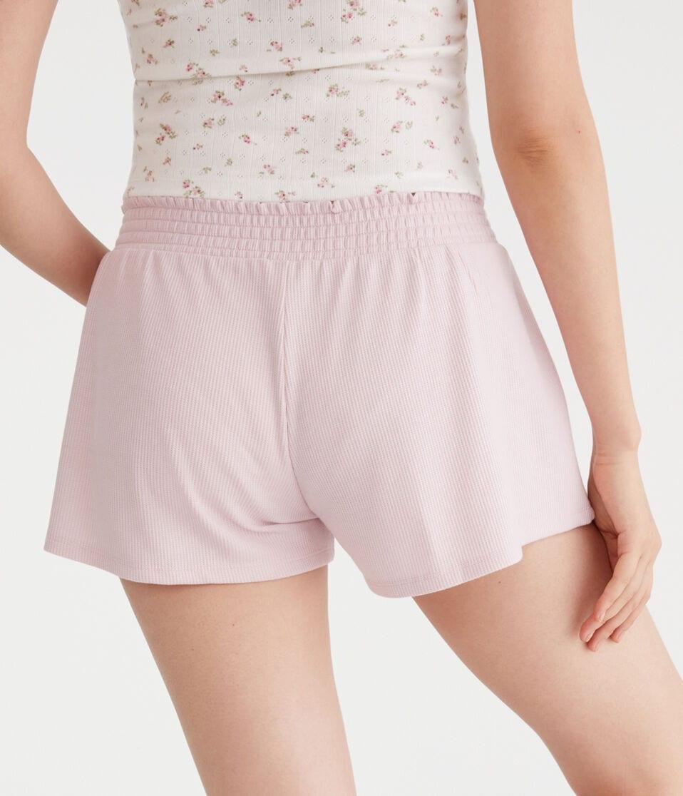 Aéropostale Mid-Rise Waffle Shorts Peach Whip