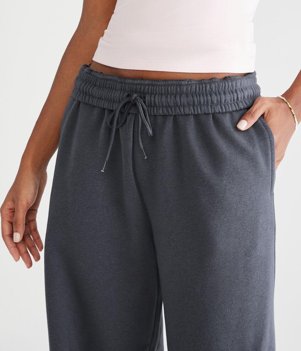 Aéropostale Mid-Rise Wide Leg Sweatpants Pavement