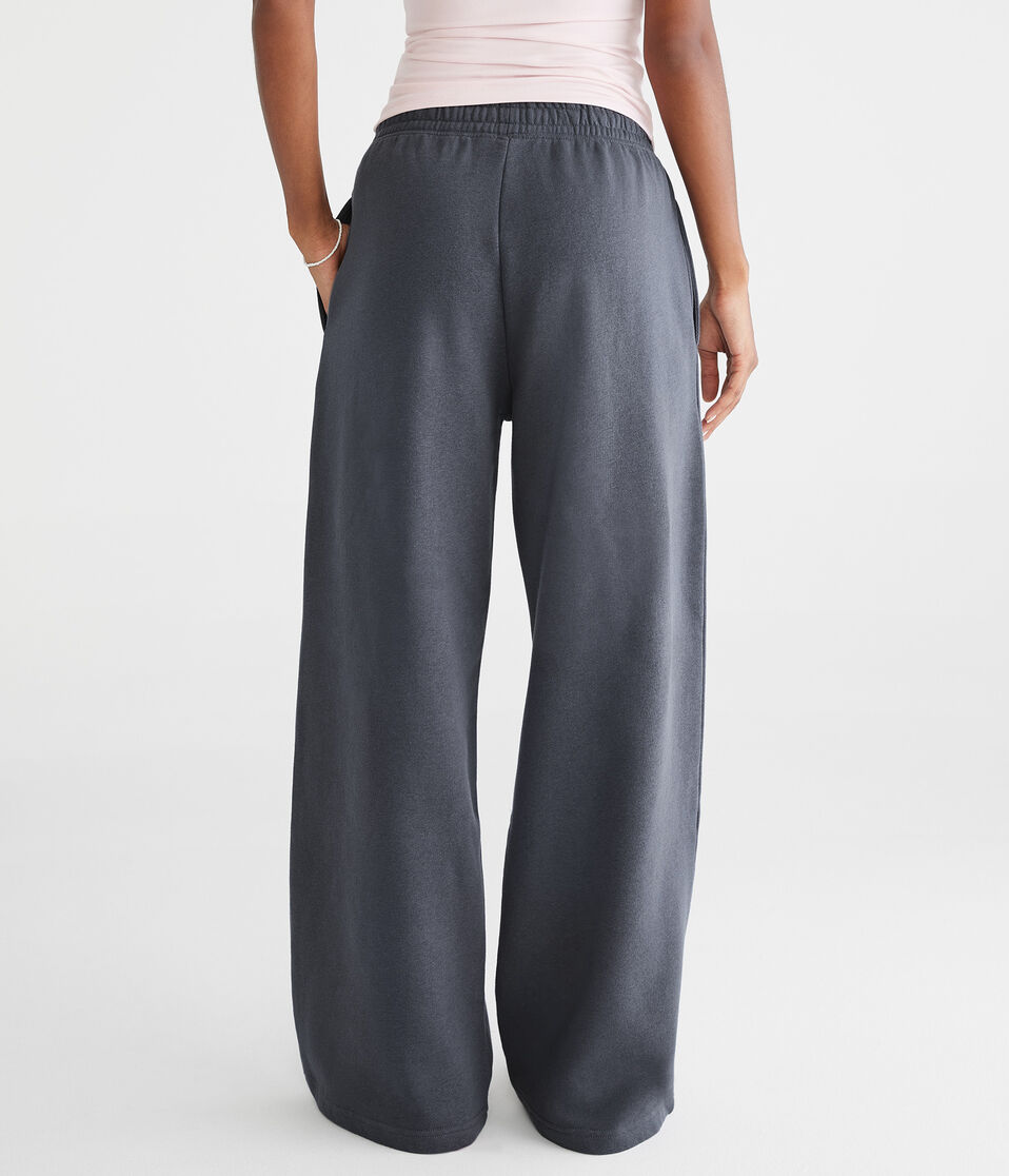 Aéropostale Mid-Rise Wide Leg Sweatpants Pavement