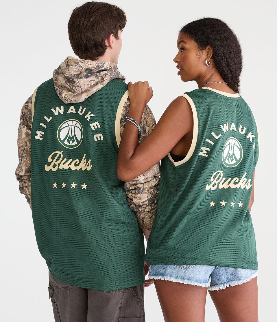 Aéropostale Milwaukee Bucks Mesh Tank Green