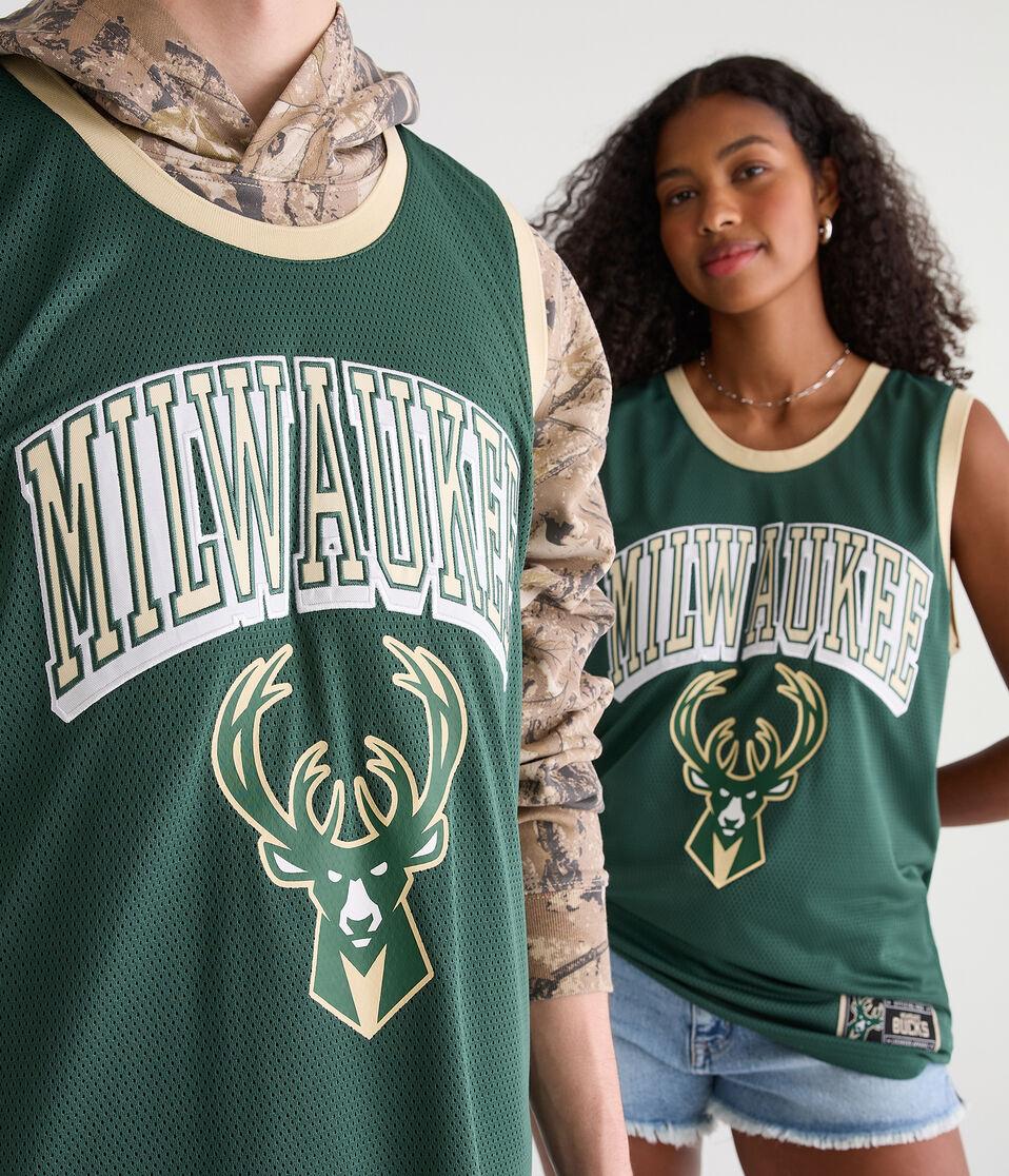Aéropostale Milwaukee Bucks Mesh Tank Green
