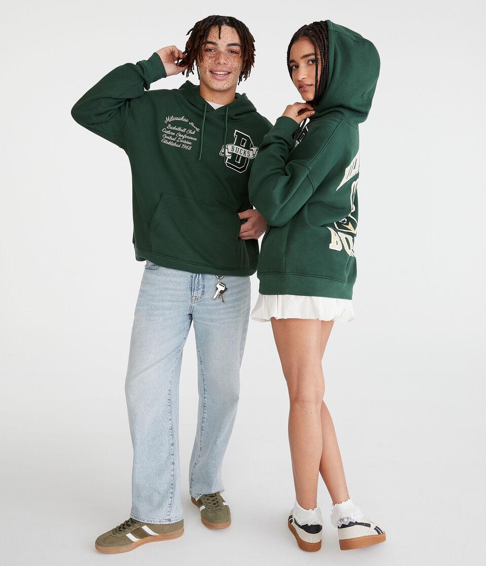 Aéropostale Milwaukee Bucks Pullover Hoodie Green