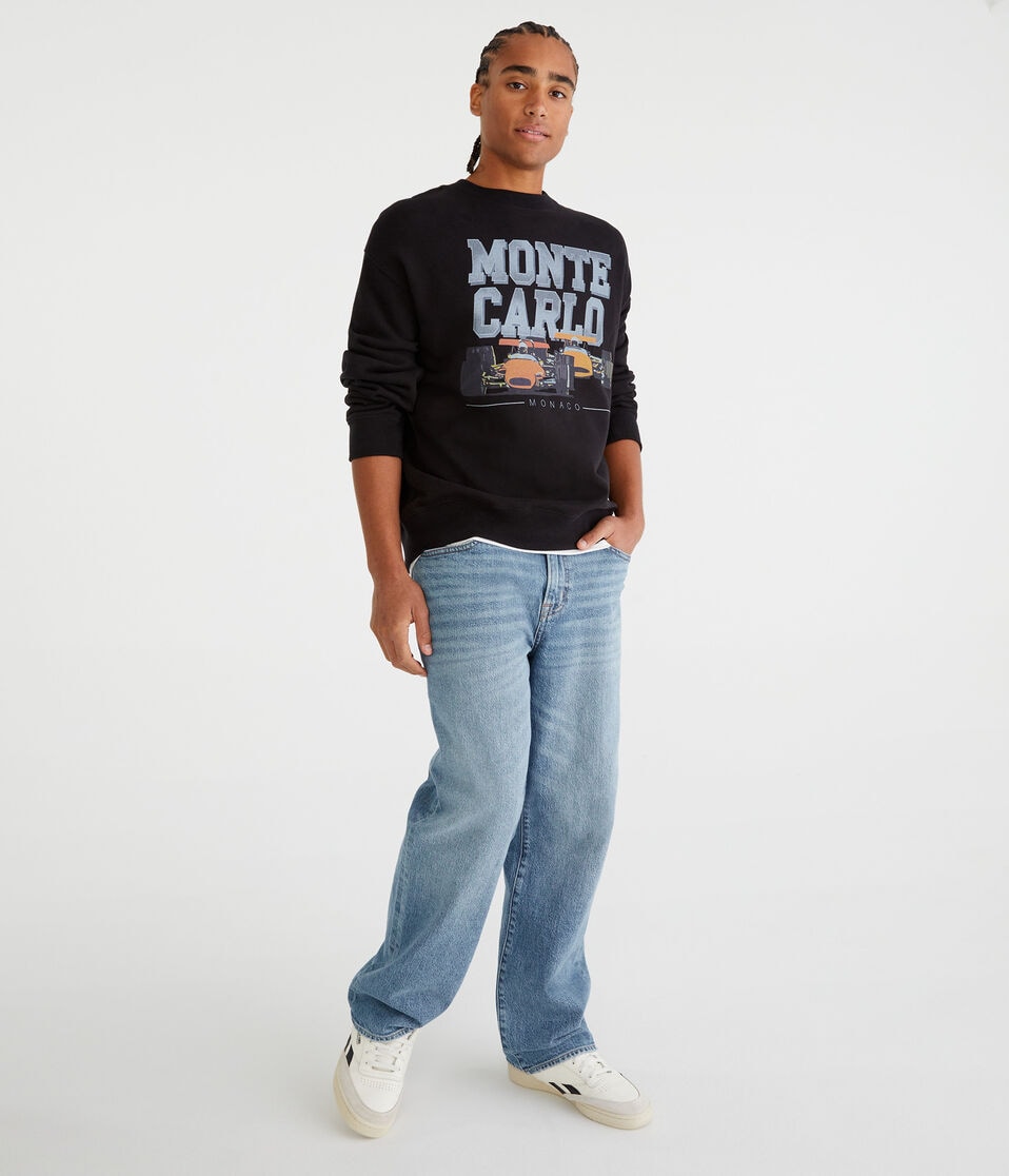 Aéropostale Monte Carlo Crew Sweatshirt Black Fox