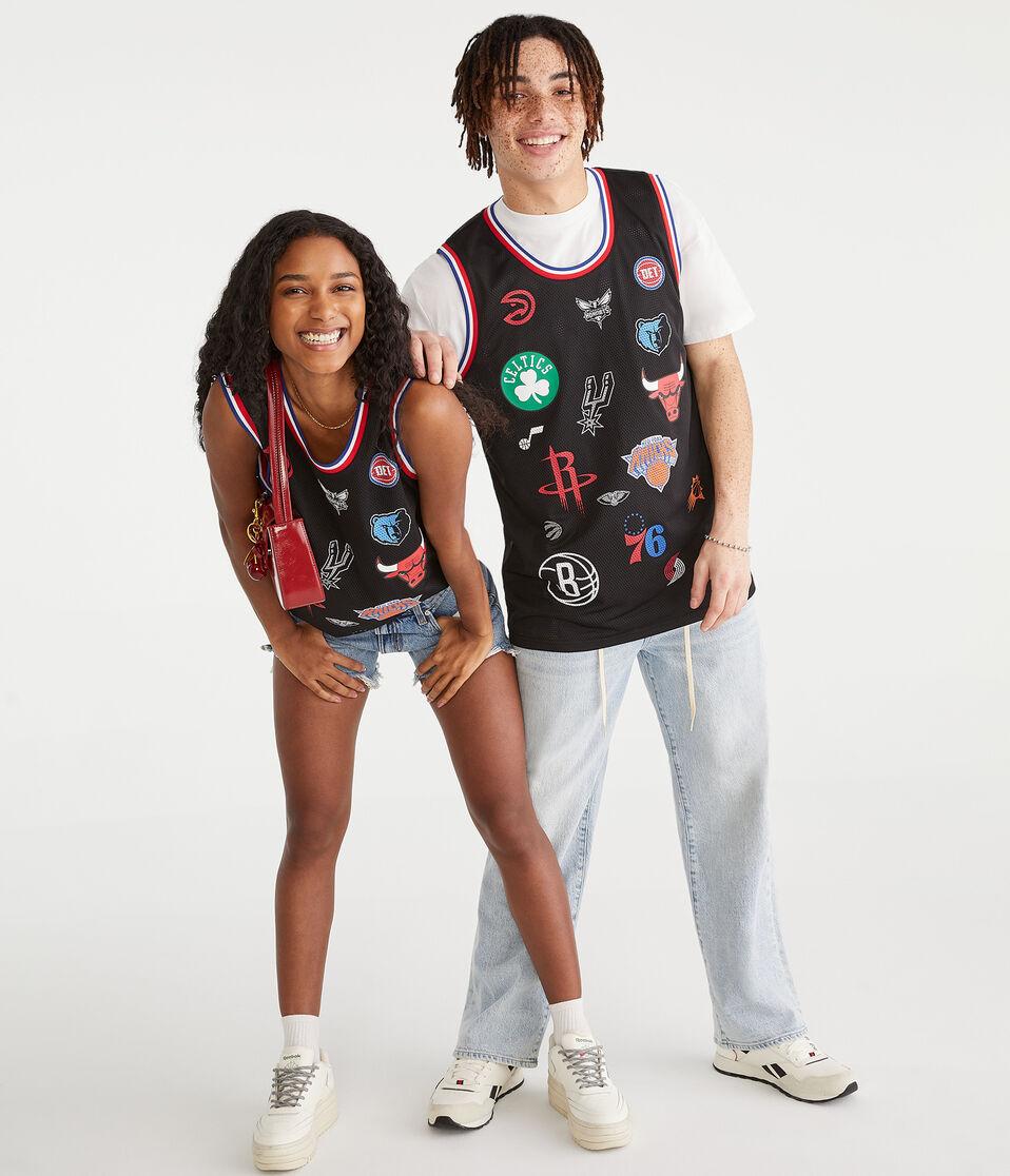 Aéropostale NBA Team Logos Mesh Tank Black Fox