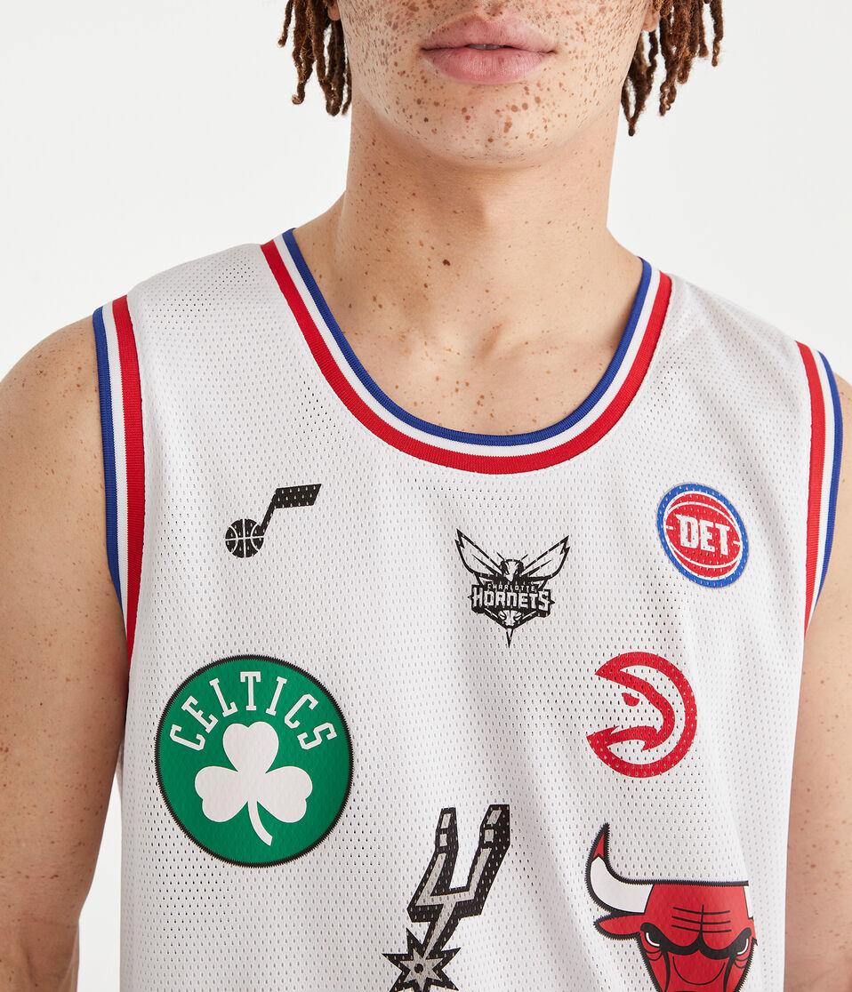 Aéropostale NBA Team Logos Mesh Tank White