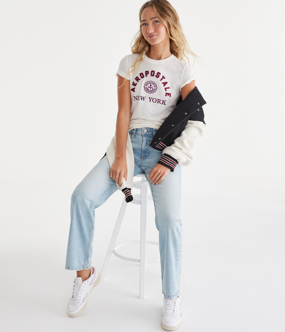 Aéropostale Aeropostale New York Appliqué Graphic Tee Cream