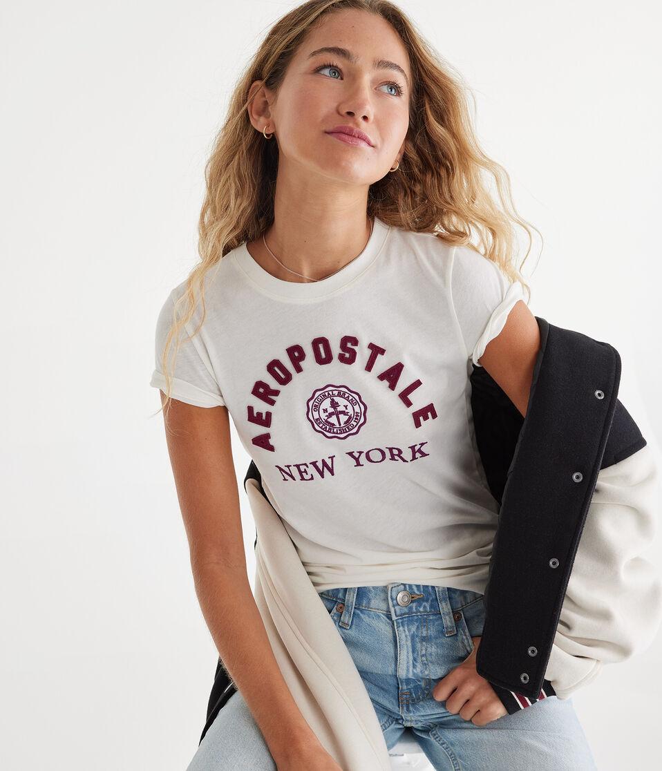 aéropostale Aeropostale New York Appliqué Graphic Tee cream