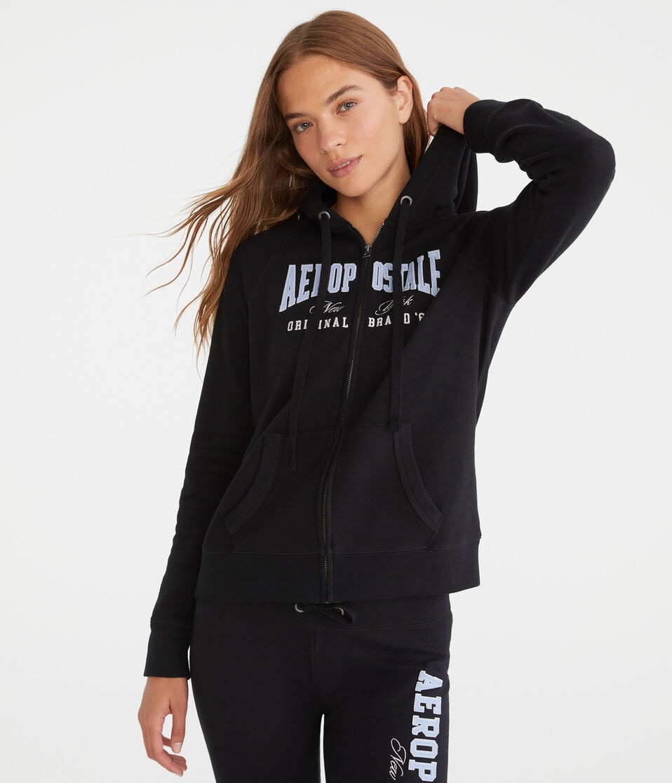 aéropostale Aeropostale Original Brand Full-Zip Hoodie black fox