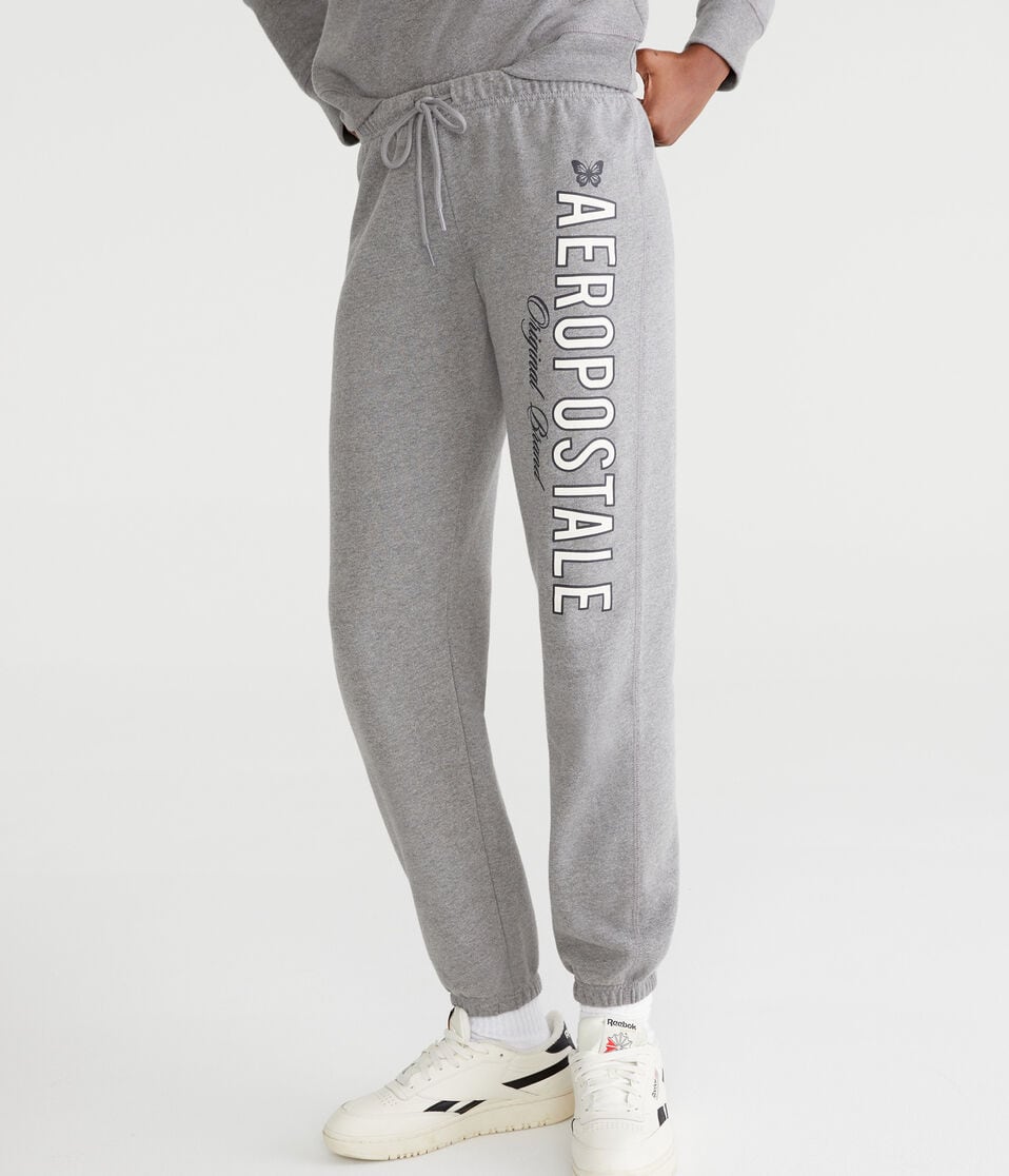 Aéropostale Aeropostale Original Brand Jogger Sweatpants Med Hthr Grey