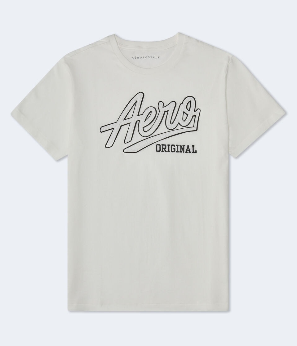 aéropostale Aeropostale Original Script Appliqué Graphic Tee cream