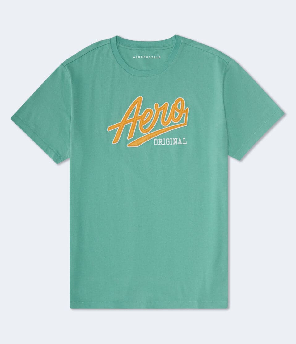 aéropostale Aeropostale Original Script Appliqué Graphic Tee lush green