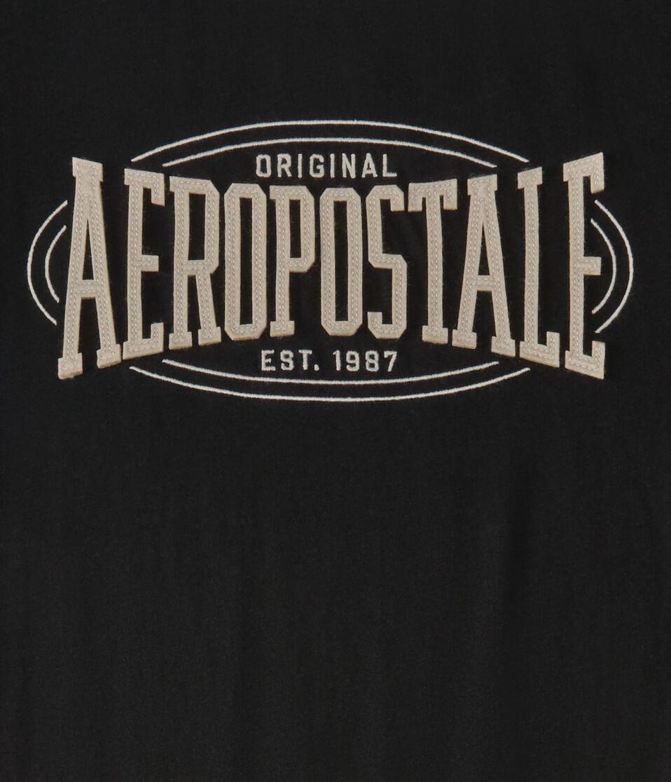 Aéropostale Aeropostale Oval Appliqué Graphic Tee Black Fox