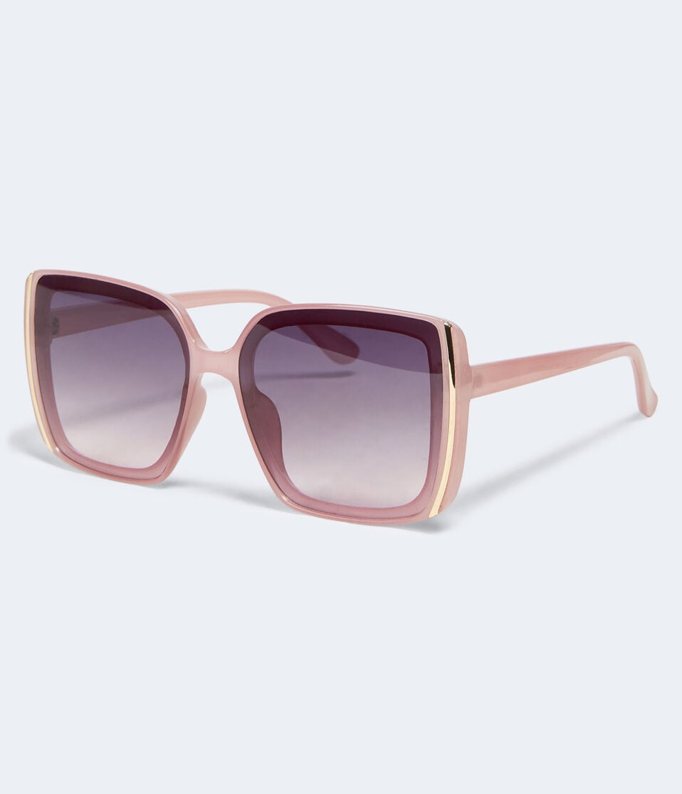 Aéropostale Oversized Square Sunglasses Purple