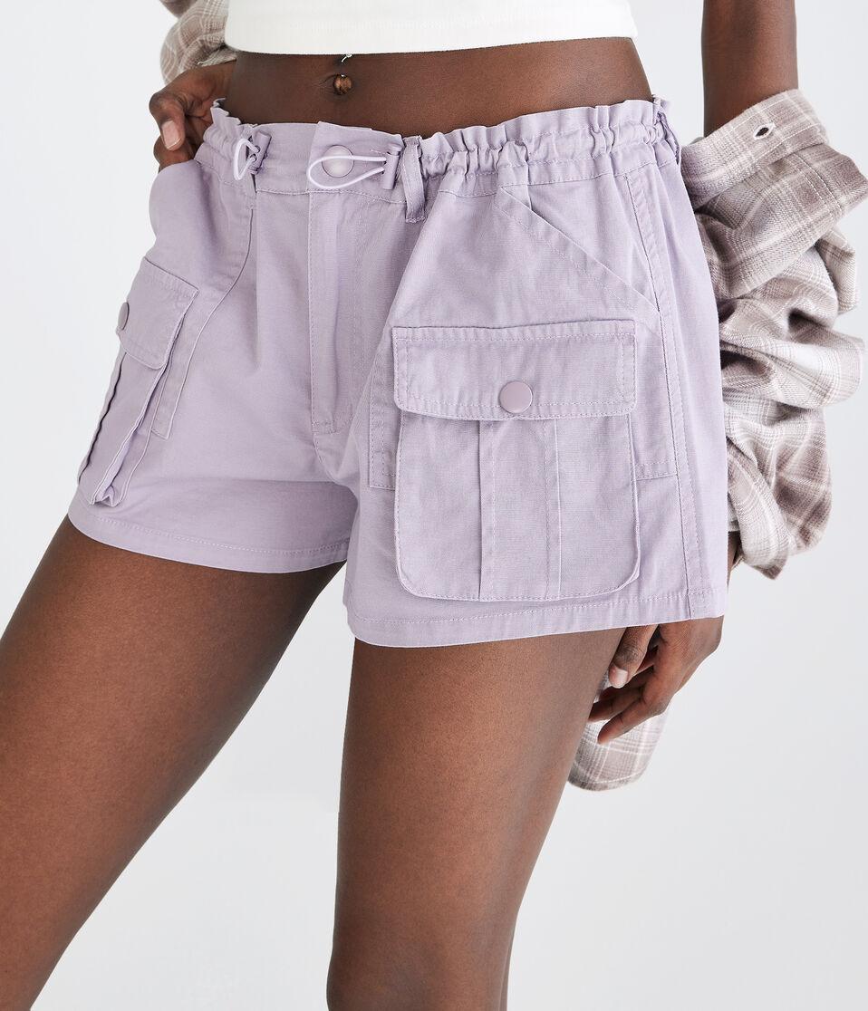 Aéropostale Parachute Cargo Shorts Lavender Escape