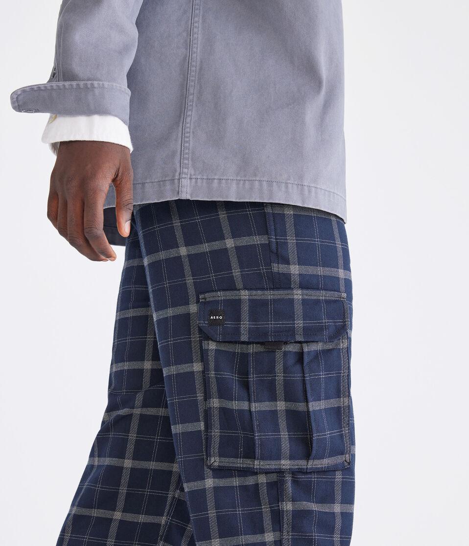 Aéropostale Plaid Baggy Cargo Pants Black Iris