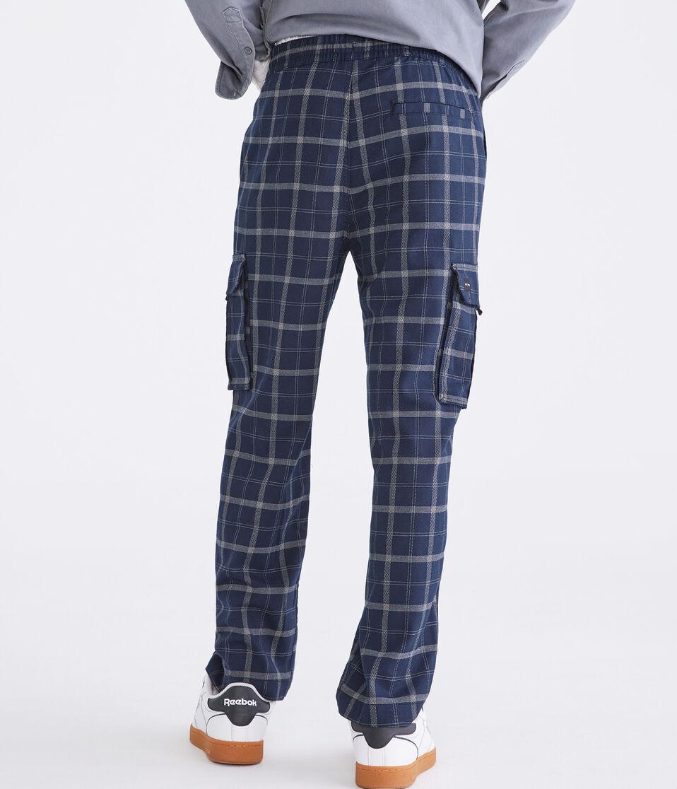 Aéropostale Plaid Baggy Cargo Pants Black Iris