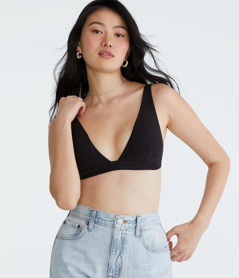 aéropostale Plunge Triangle Bra black fox