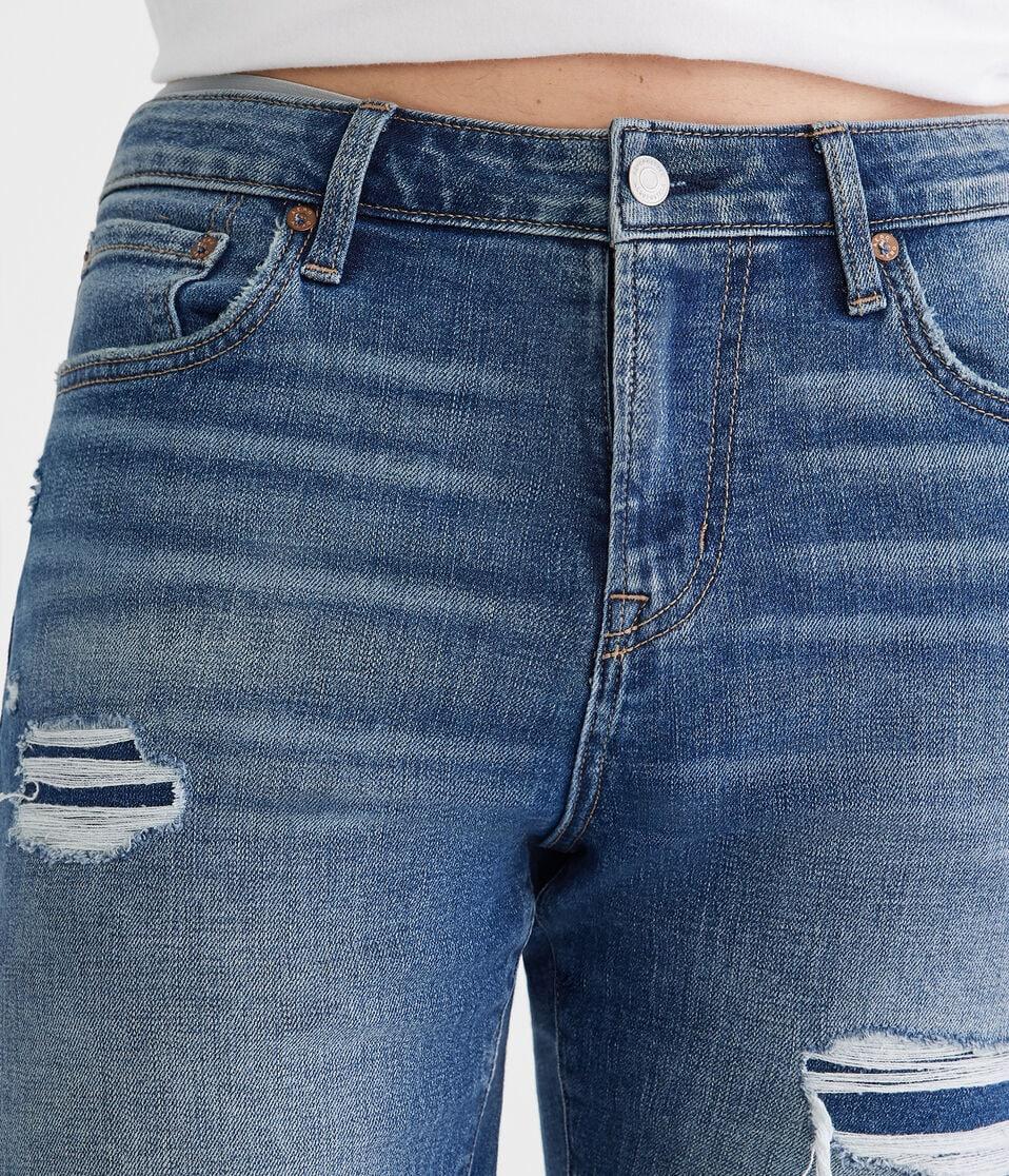 Aéropostale Premium Air Denim Shorts 9" Medium Wash