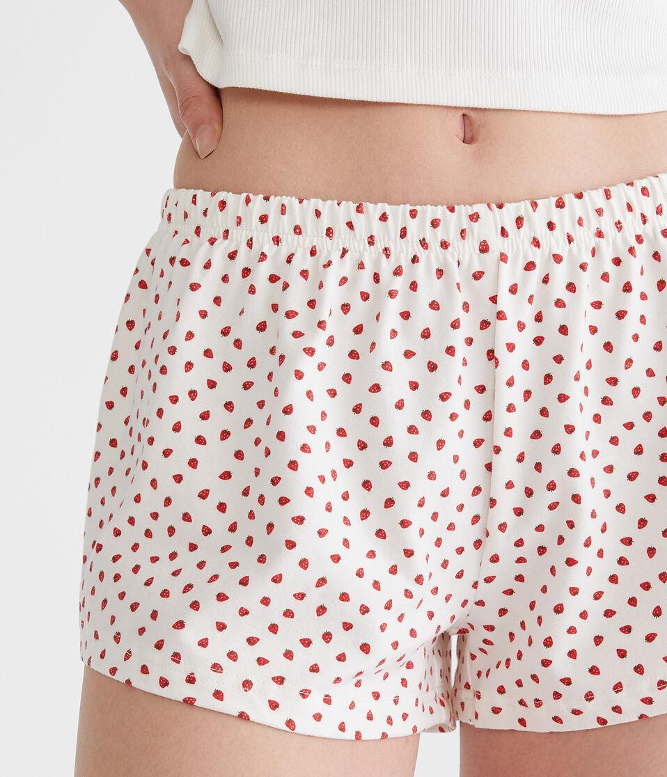 Aéropostale Printed Knit Sleep Shorts Cream
