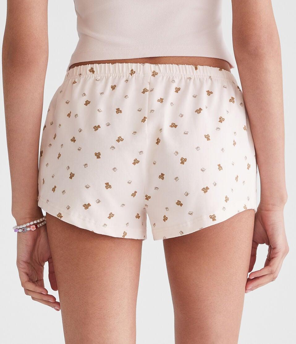 Aéropostale Printed Knit Sleep Shorts Dainty Pink