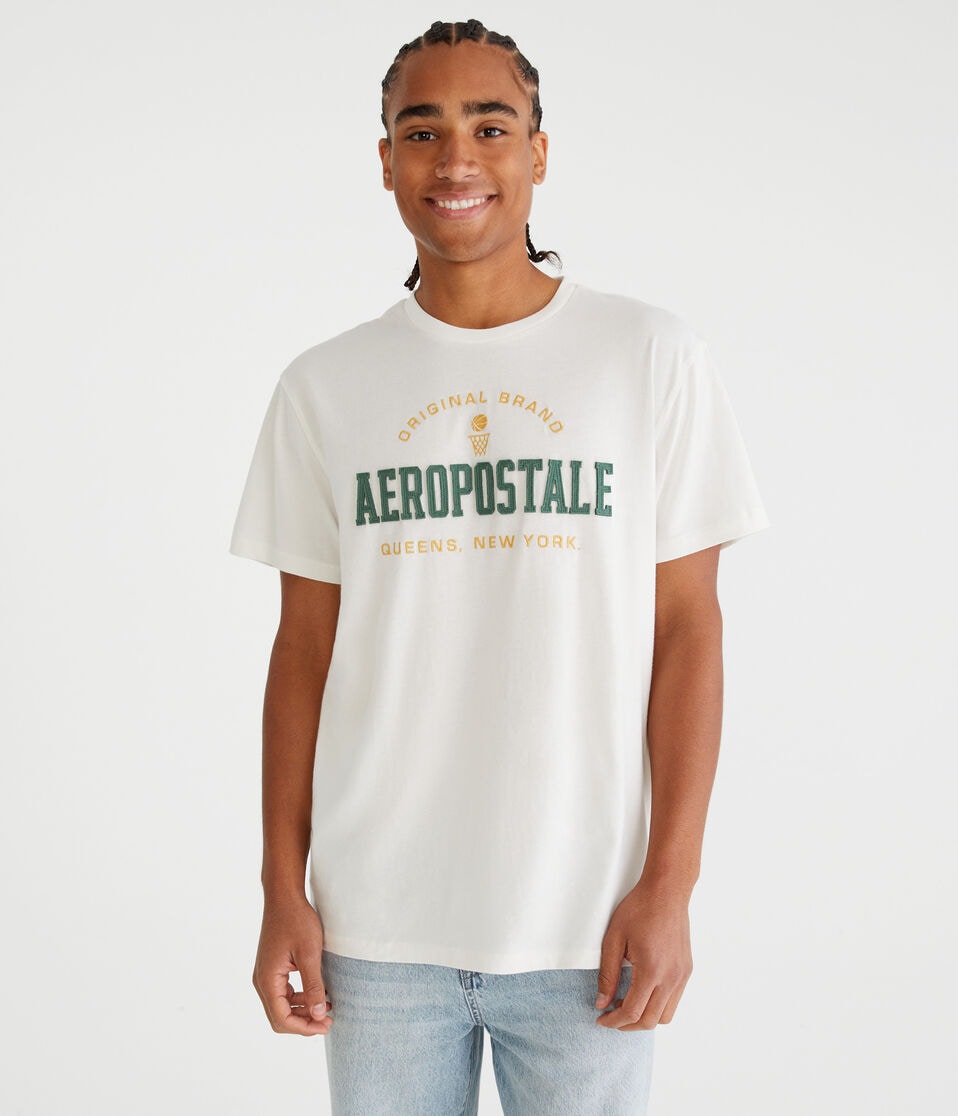 aéropostale Aeropostale Queens Appliqué Graphic Tee cream