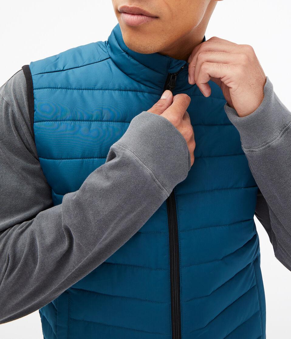 Aéropostale Quilted Puffer Vest Aruba Teal