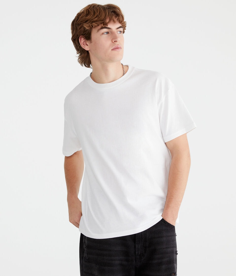 aéropostale Relaxed Fit Crew Tee bleach