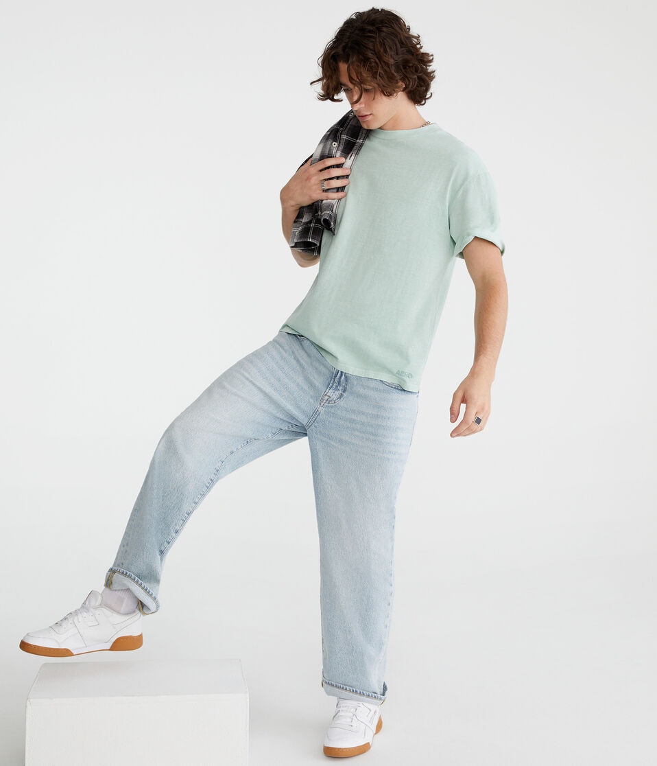 Aéropostale Relaxed Fit Crew Tee Green Lawn
