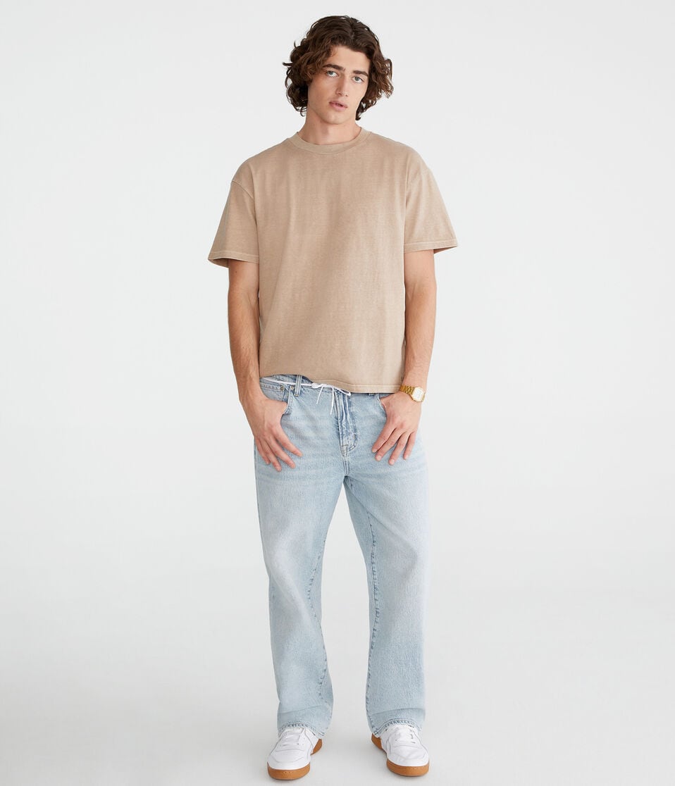 Aéropostale Relaxed Fit Crew Tee Warm Taupe