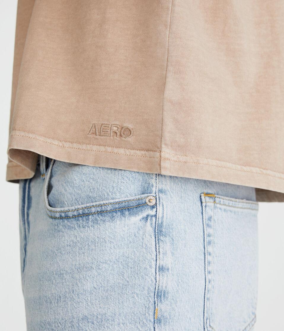 Aéropostale Relaxed Fit Crew Tee Warm Taupe