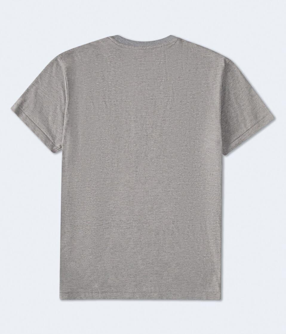 Aéropostale Aeropostale Rose Appliqué Graphic Tee Med Hthr Grey