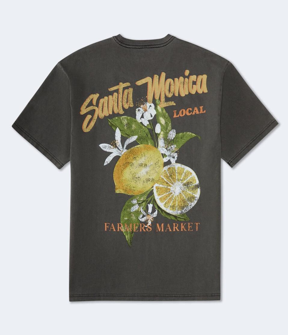aéropostale Santa Monica Lemons Graphic Tee black