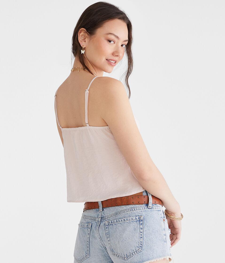 Aéropostale Satin Sweetheart Cami Impatiens Pink