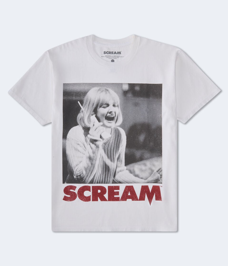 aéropostale Scream Relaxed Graphic Tee white