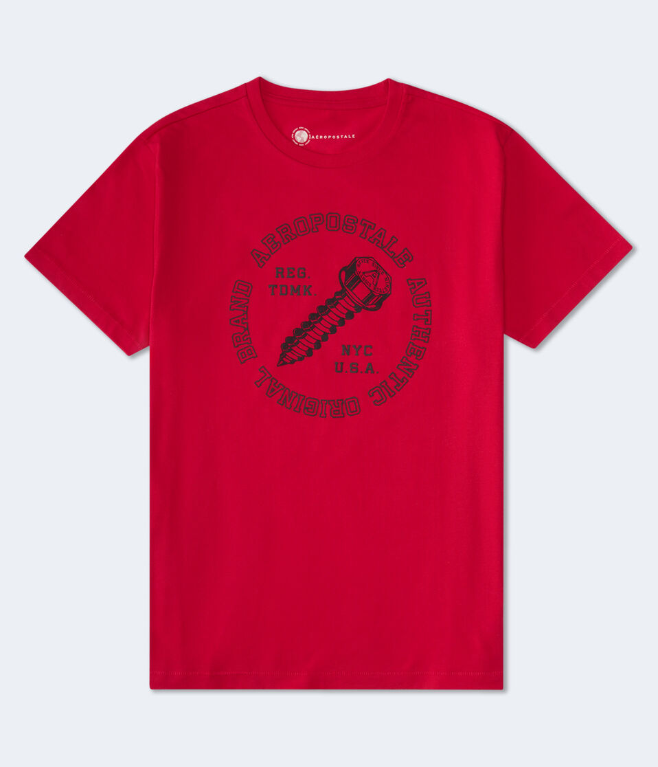 aéropostale Aeropostale Screw Logo Graphic Tee red cedar