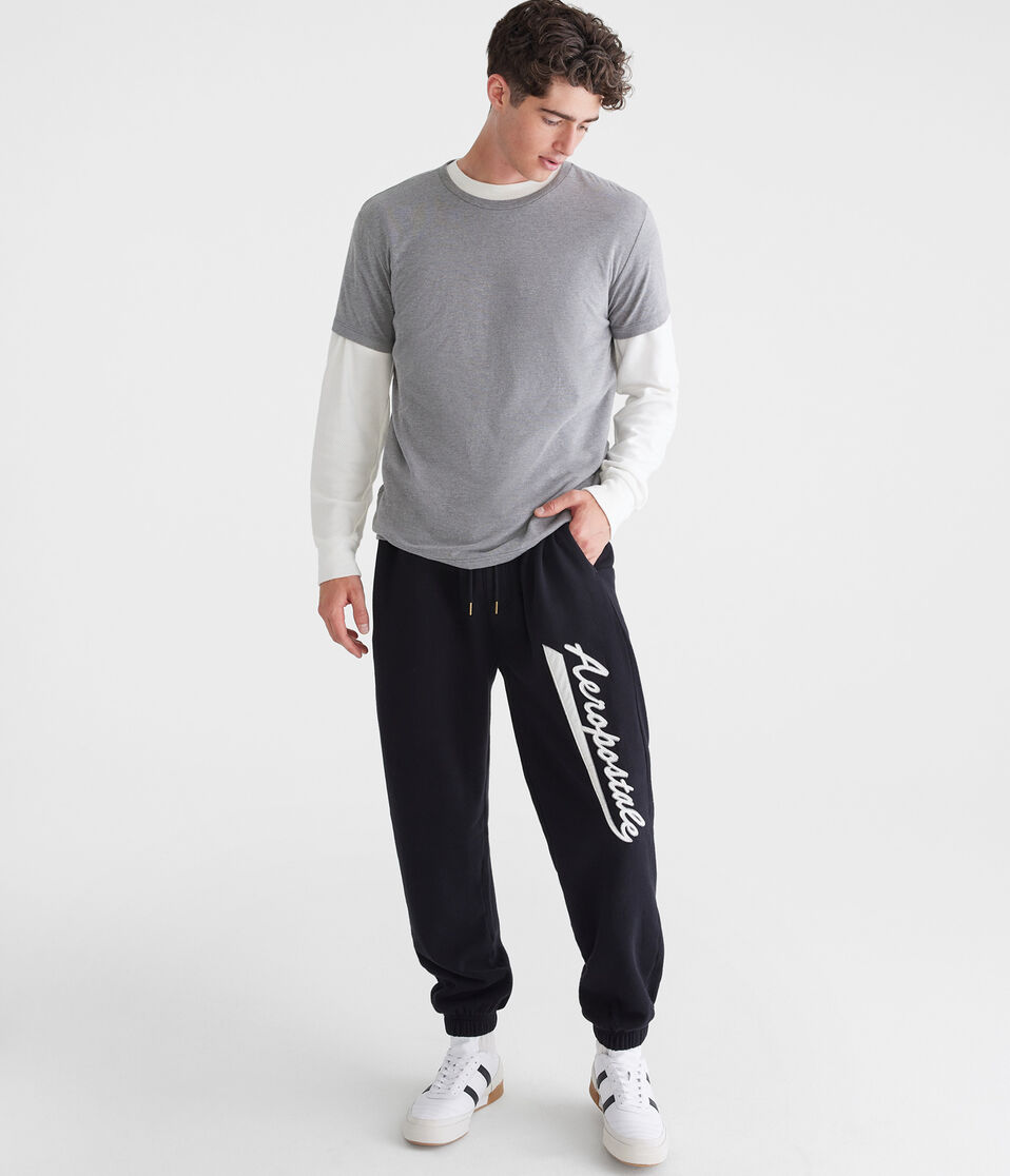 Aéropostale Aeropostale Script Logo Jogger Sweatpants Black Fox
