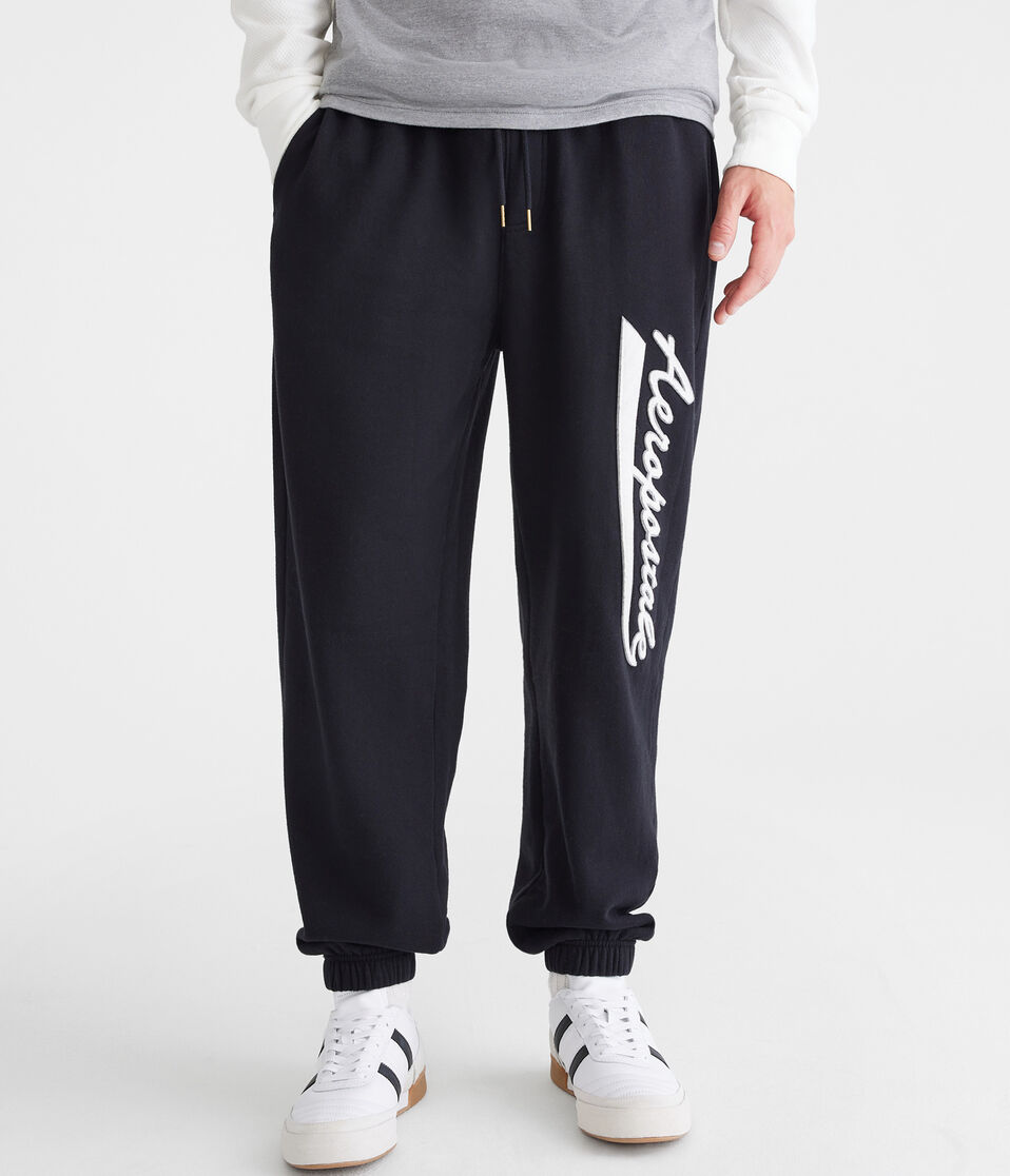 aéropostale Aeropostale Script Logo Jogger Sweatpants black fox
