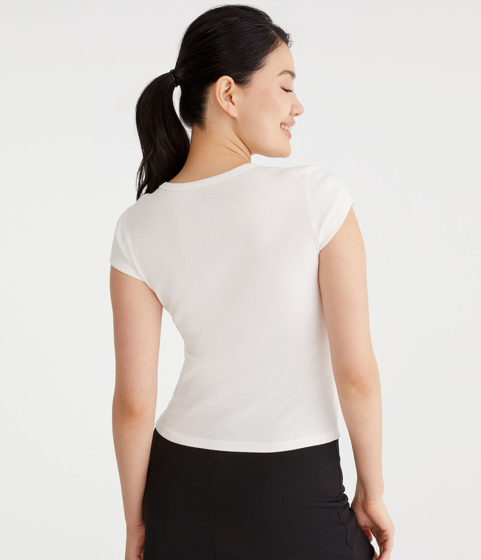 Aéropostale Seriously Soft Shrunken Tee Cream